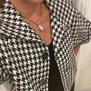 Houndstooth Black & White Outerwear NWT Small